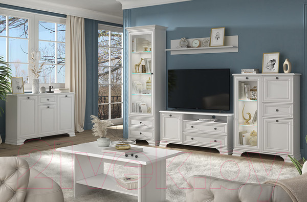 Изображение товара Тумба Anrex Tiffany 1V2D1S (белый)