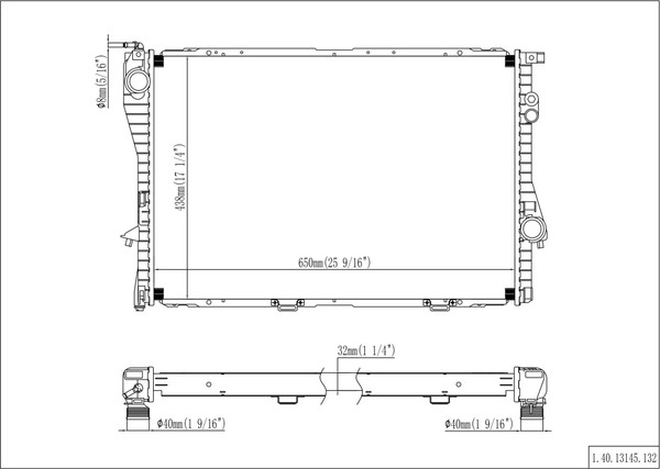 Изображение товара Радиатор системы охлаждения REACH Cooling 1.40.13145.132