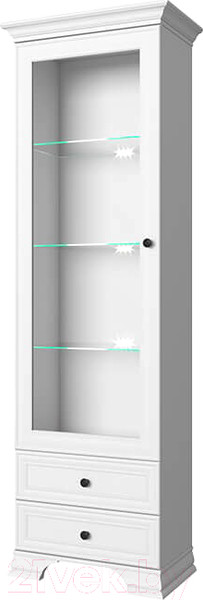 Изображение товара Шкаф с витриной Anrex Tiffany 1V2S (белый)