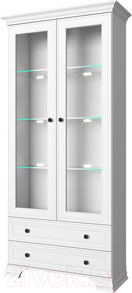 Изображение товара Шкаф с витриной Anrex Tiffany 2V2S (белый)