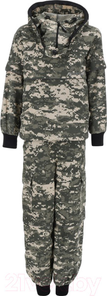 Изображение товара Костюм для охоты и рыбалки Huntsman Детский летний Антигнус Твил-Пич Светлый пиксель (р-р 26-28/104-110)