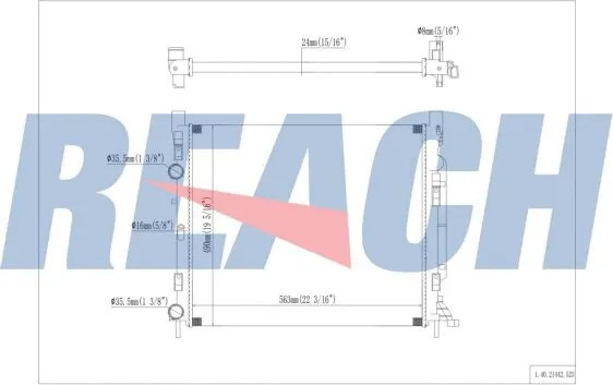 Изображение товара Радиатор системы охлаждения REACH Cooling 1.40.21442.523