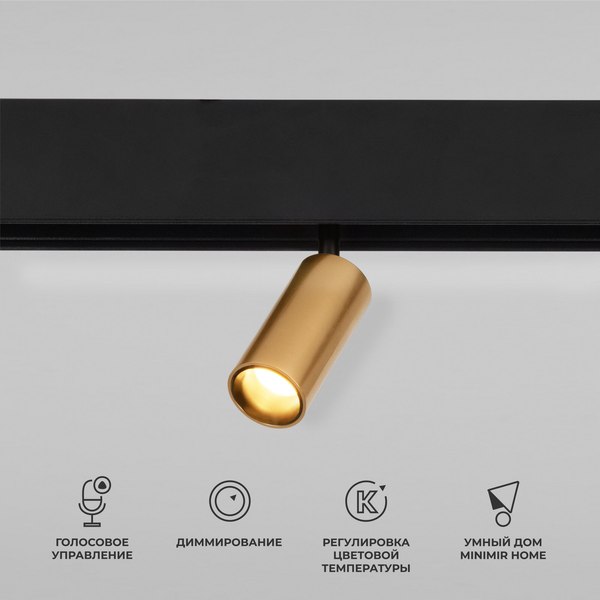 Изображение товара Трековый светильник Elektrostandard Slim Magnetic Dim Cantors 5W 2700-6500K 85071/01 (латунь)