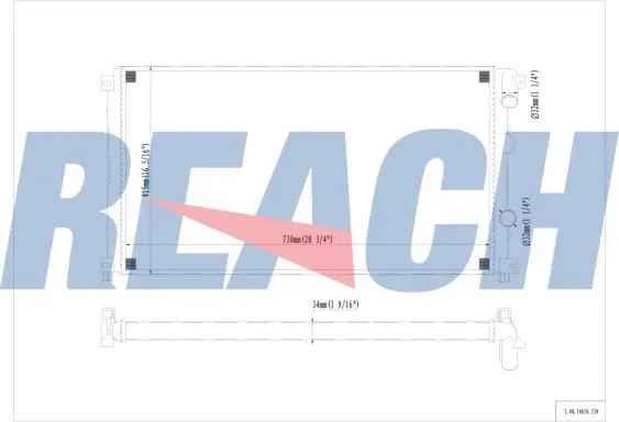 Изображение товара Радиатор системы охлаждения REACH Cooling 1.40.14656.534