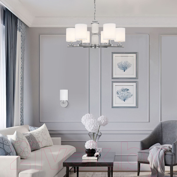 Изображение товара Люстра Евросвет 60146/6 (никель)