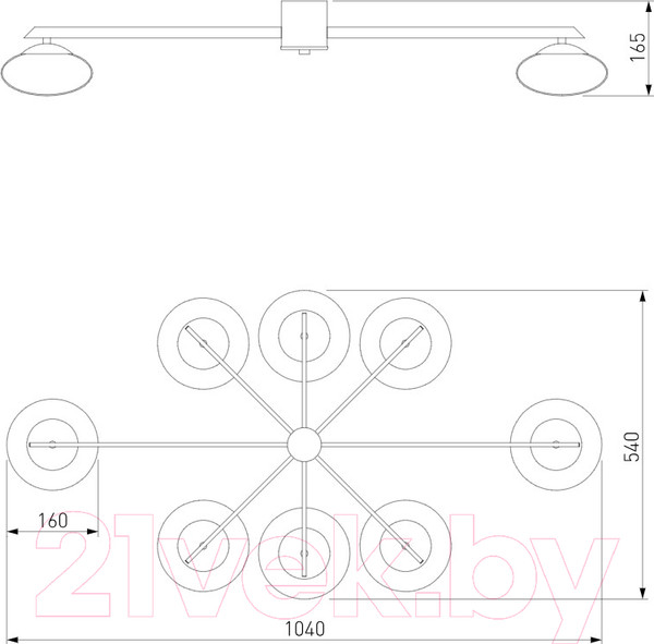 Изображение товара Люстра Евросвет 70220/8  (латунь)
