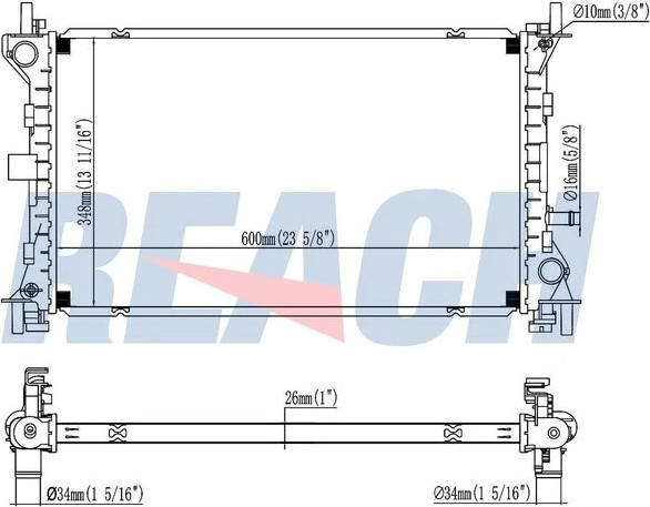 Изображение товара Радиатор системы охлаждения REACH Cooling 1.40.13728.126