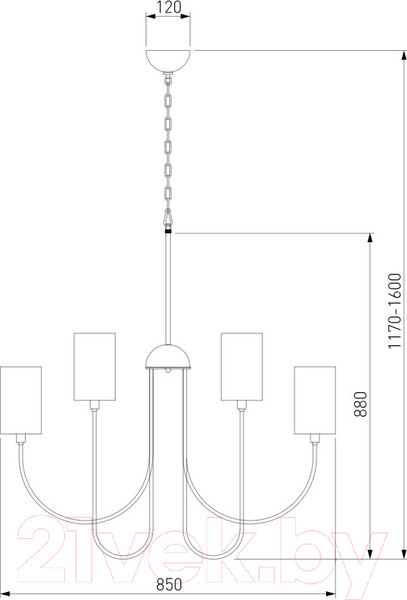 Изображение товара Люстра Евросвет 60164/10  (никель)