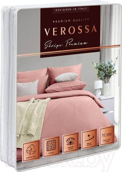 Изображение товара Комплект постельного белья Verossa Stripe Евро Rouge VRT 2542 70076 ST13 23