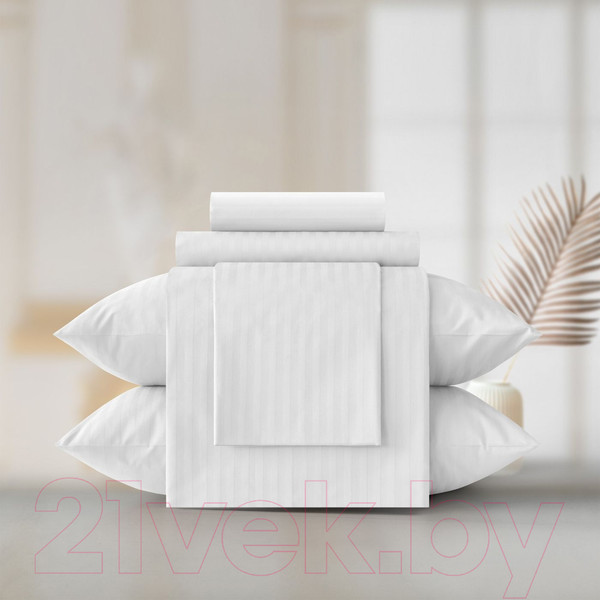 Изображение товара Комплект постельного белья Verossa Stripe Семейный Royal VRT 3010 00бел ST13 23