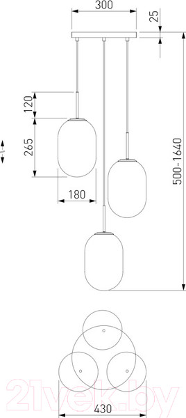 Изображение товара Люстра Евросвет 60161/3  (латунь)