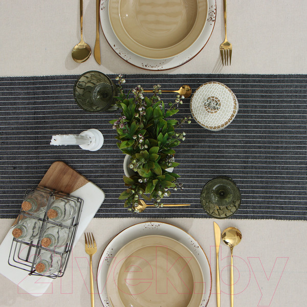 Изображение товара Дорожка на стол Этель 9621431 (33x182, серый)