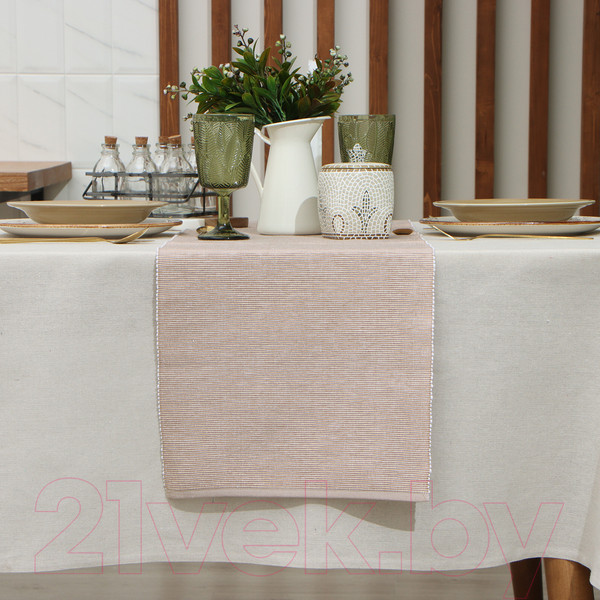 Изображение товара Дорожка на стол Этель 9621432 (33x182, бежевый)
