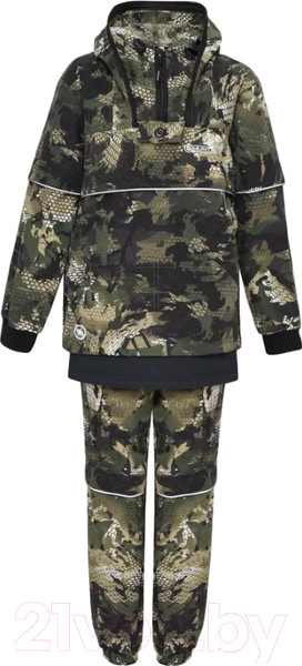 Изображение товара Костюм для охоты и рыбалки Huntsman Детский Антигнус летний Сорочка смесовая Зеленый питон (р-р 28-30/110-116)