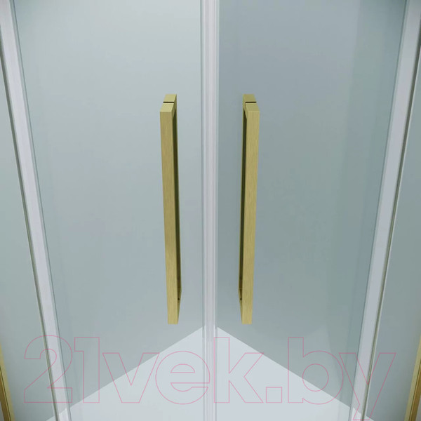 Изображение товара Душевой уголок Grossman Cosmo 100x100x195 / 301.K33.02.1010.32.00 (золото сатин/прозрачное стекло)