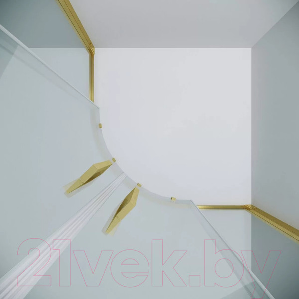 Изображение товара Душевой уголок Grossman Cosmo 100x100x195 / 301.K33.02.1010.32.00 (золото сатин/прозрачное стекло)