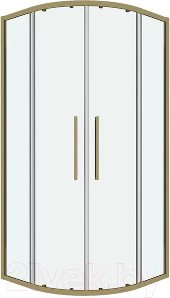 Изображение товара Душевой уголок Grossman Cosmo 100x100x195 / 301.K33.02.1010.32.00 (золото сатин/прозрачное стекло)