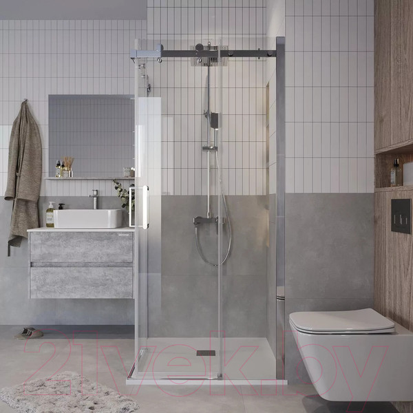 Изображение товара Душевой уголок Grossman Classic 80x80x195 / 300.K33.04.8080.10.00 (хром/прозрачное стекло)