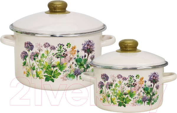 Изображение товара Набор кастрюль Эмаль Адель 2-213/4