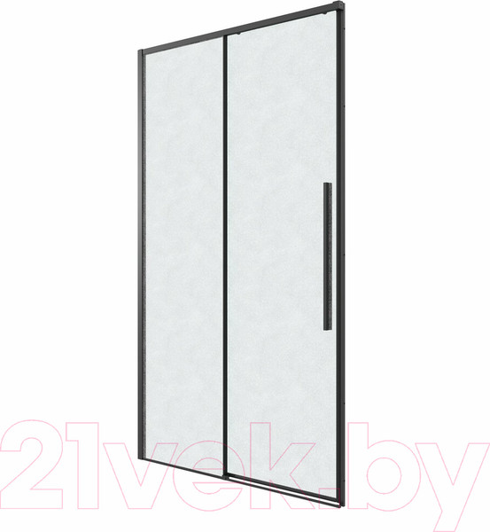 Изображение товара Душевая дверь Grossman Galaxy 140x195 / 100.K33.01.140.21.02 (черный матовый/шиншилла стекло)