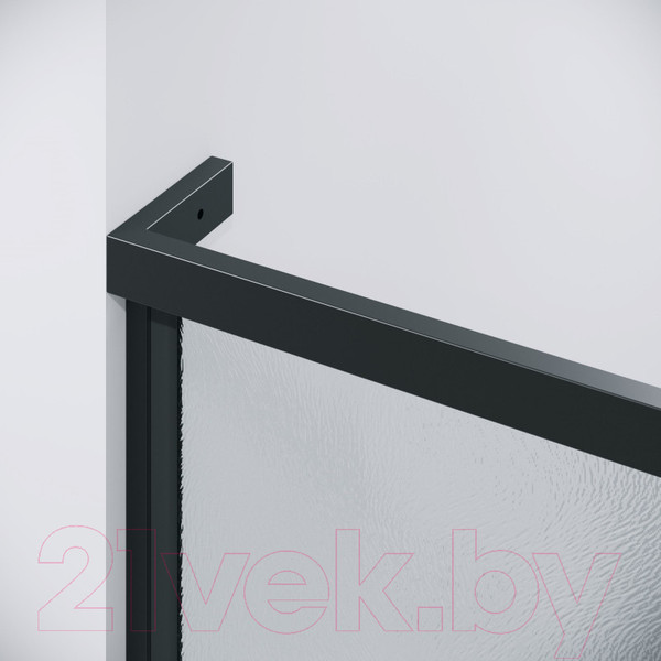 Изображение товара Душевая дверь Grossman Pragma 120x195 / 100.K33.03.120.21.02 (черный матовый/шиншилла стекло)