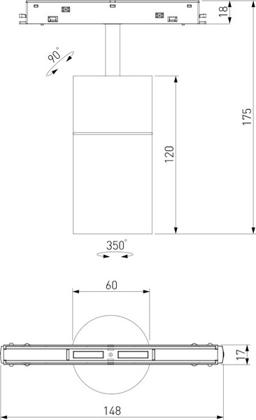 Изображение товара Трековый светильник Elektrostandard Slim Magnetic Dim R02 12W 2700-6500K 85075/01 (черный)