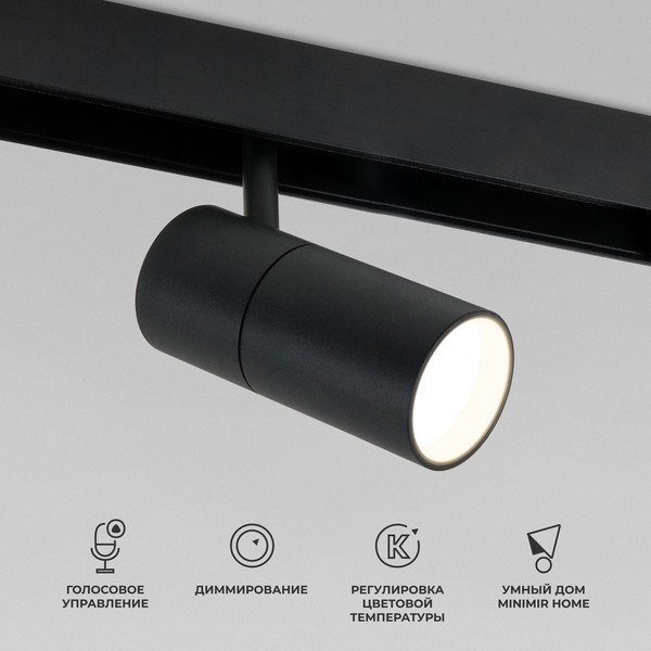 Изображение товара Трековый светильник Elektrostandard Slim Magnetic Dim R02 12W 2700-6500K 85075/01 (черный)