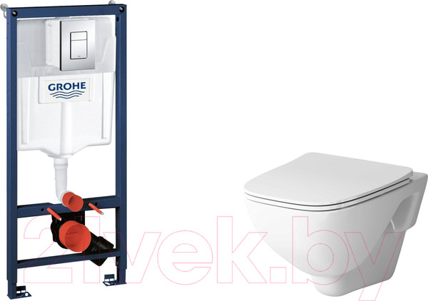 Изображение товара Унитаз подвесной с инсталляцией AM.PM X-Joy C851701SC + Rapid SL 38772001