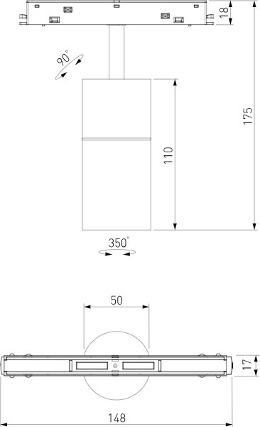 Изображение товара Трековый светильник Elektrostandard Slim Magnetic Dim R01 6W 2700-6500K 85074/01 (черный)