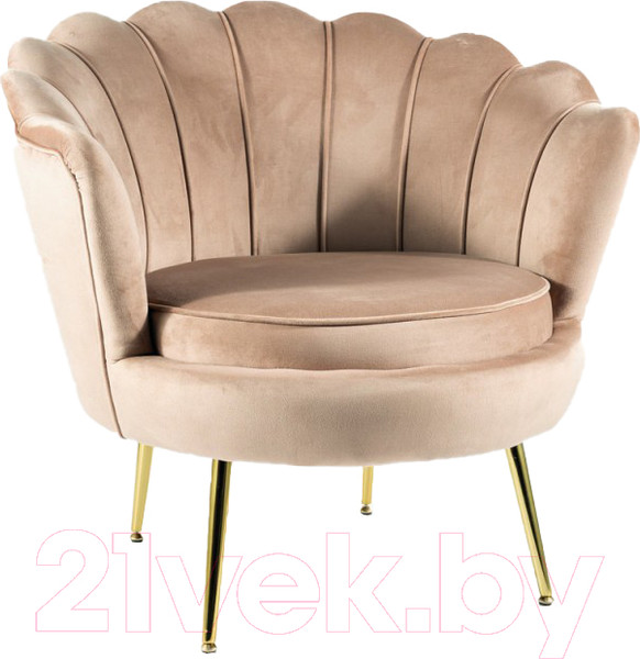 Изображение товара Кресло мягкое Signal Camellia Velvet (Bluvel 28 бежевый/золото)