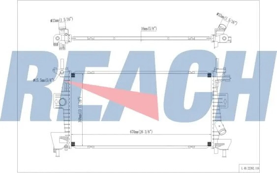 Изображение товара Радиатор системы охлаждения REACH Cooling 1.40.22392.116