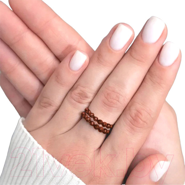 Изображение товара Кольцо Wolves Авантюрин Двойное 5087 (р.24-25, коричневый)