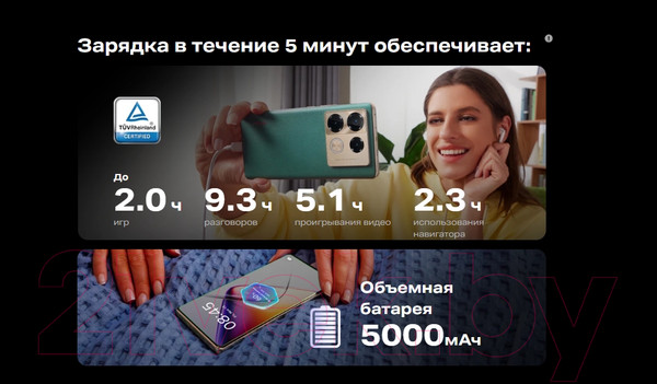 Изображение товара Смартфон Infinix Note 40 Pro 8GB/256GB / X6850 (зеленый)