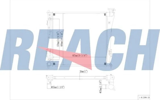 Изображение товара Радиатор системы охлаждения REACH Cooling 1.40.22086.126