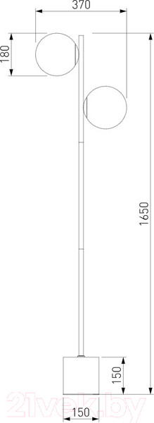 Изображение товара Торшер Евросвет 01158/2 (черный)