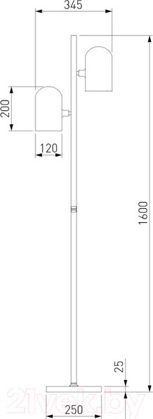 Изображение товара Торшер Евросвет 01164/2 (латунь)