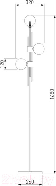 Изображение товара Торшер Евросвет 01383/3 (черный)