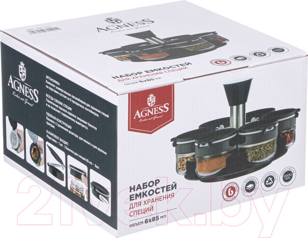 Изображение товара Набор для специй Agness 671-101 (6шт)