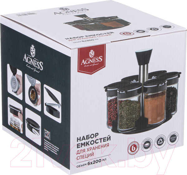 Изображение товара Набор для специй Agness 671-102 (6шт)