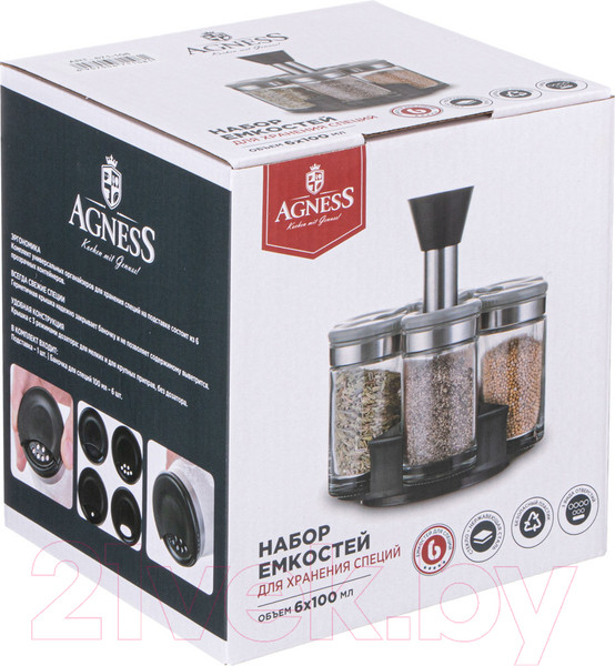 Изображение товара Набор для специй Agness 671-108 (6шт)