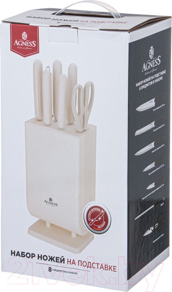 Изображение товара Набор ножей Agness 911-741 (с ножницами и мусатом)