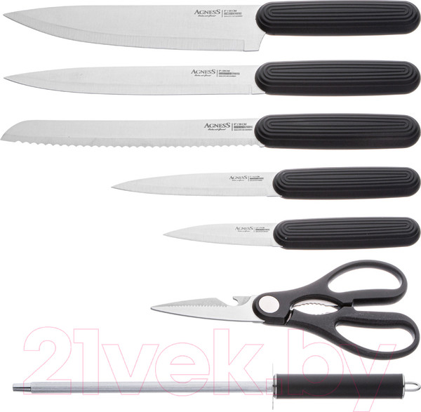 Изображение товара Набор ножей Agness 911-741 (с ножницами и мусатом)