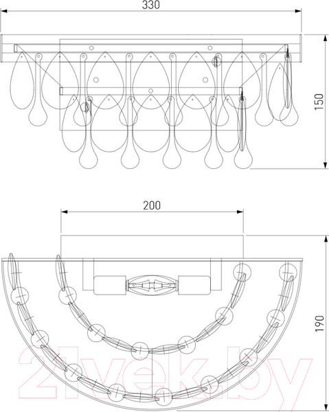 Изображение товара Бра Евросвет 60165/2 (латунь)