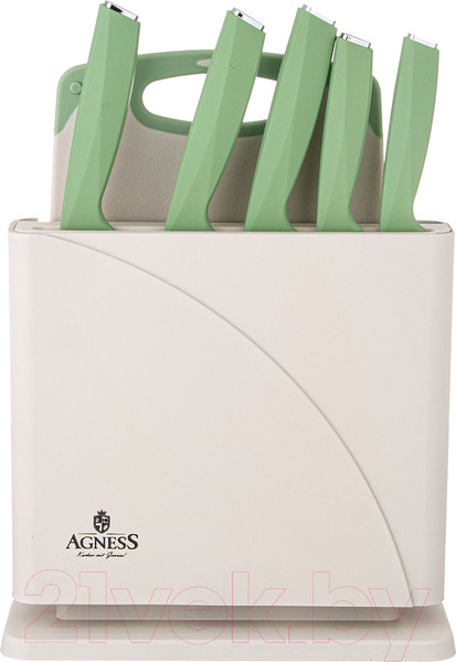 Изображение товара Набор ножей Agness 911-763 (с разделочной доской)