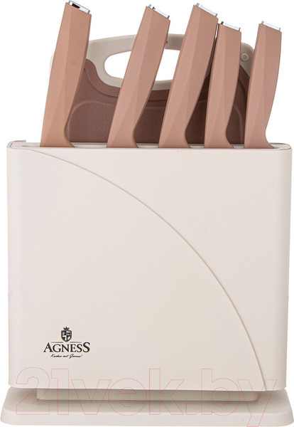 Изображение товара Набор ножей Agness 911-764 (с разделочной доской)
