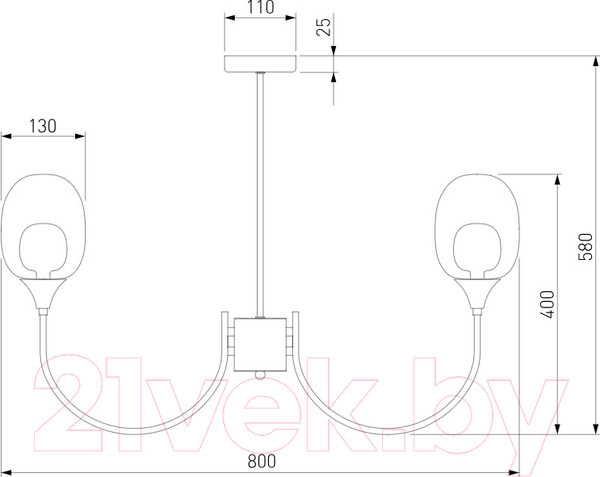 Изображение товара Люстра Евросвет 70217/8 (латунь)
