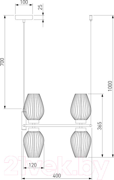 Изображение товара Люстра Евросвет 30183/4 (латунь)