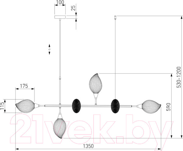 Изображение товара Люстра Евросвет 30188/6 (черный)
