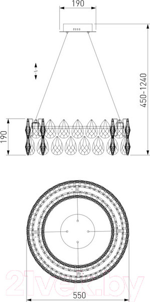 Изображение товара Потолочный светильник Bogate's 90371/1 Strotskis