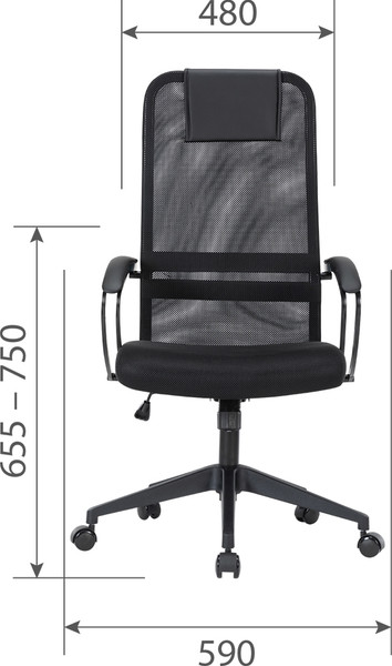 Изображение товара Кресло офисное Chairman CH612 (черный)